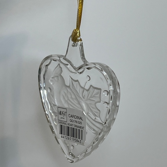 Mikasa Japan Cardinal & Candle Glass Ornaments Set of 2 Holiday Christmas - Picture 8 of 16